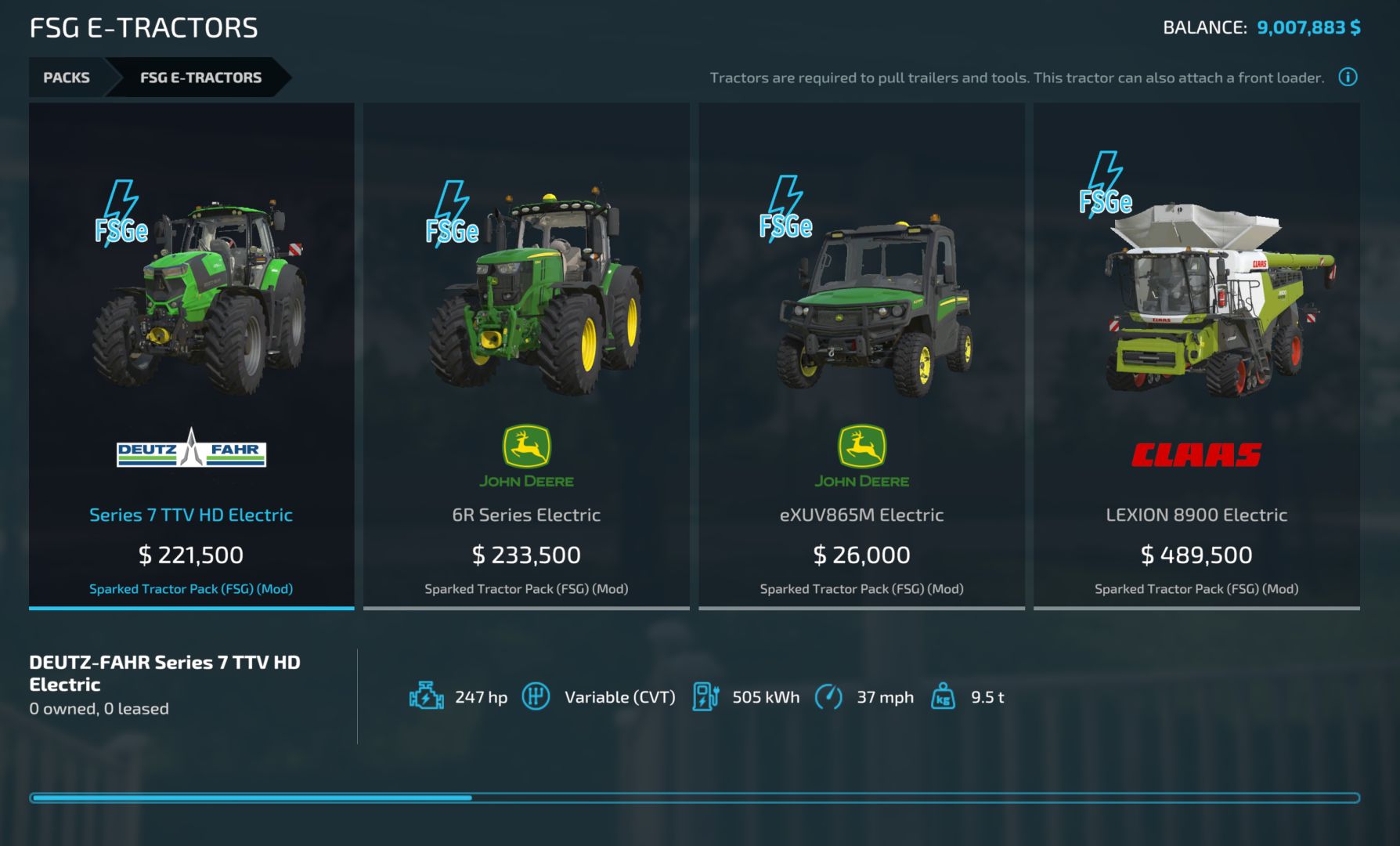 Electric Tractor Pack