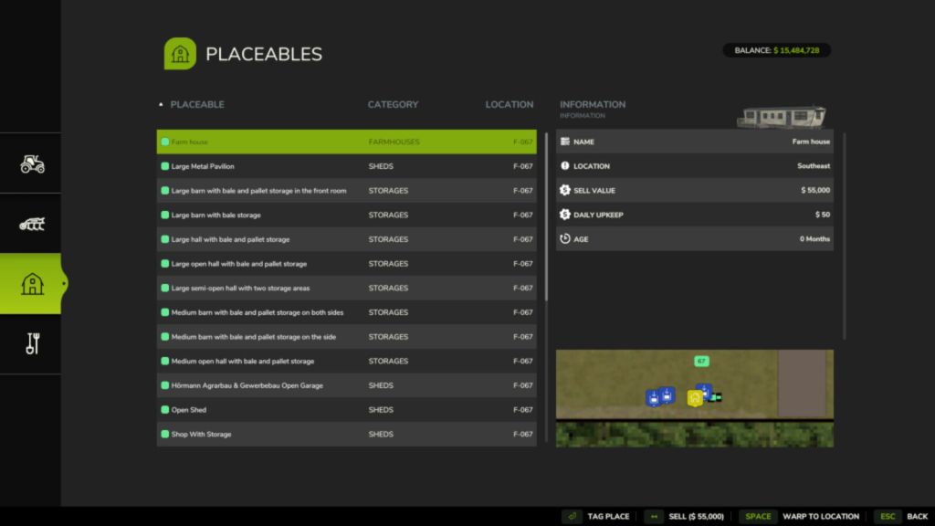 Farmstead Manager Advanced Farm Manager - Farming Simulator 25 Mod